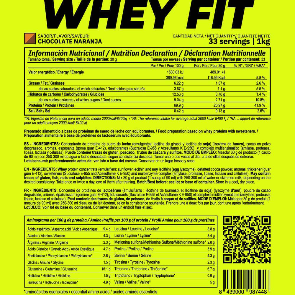 Whey fit - 1kg Chocolat Orange de MASmusculo 5/5