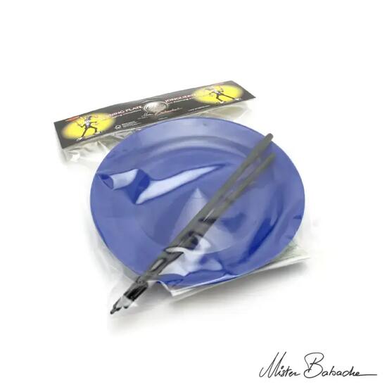 Assiette chinoise - Mister Babache - Couleur Unie Uni Bleu