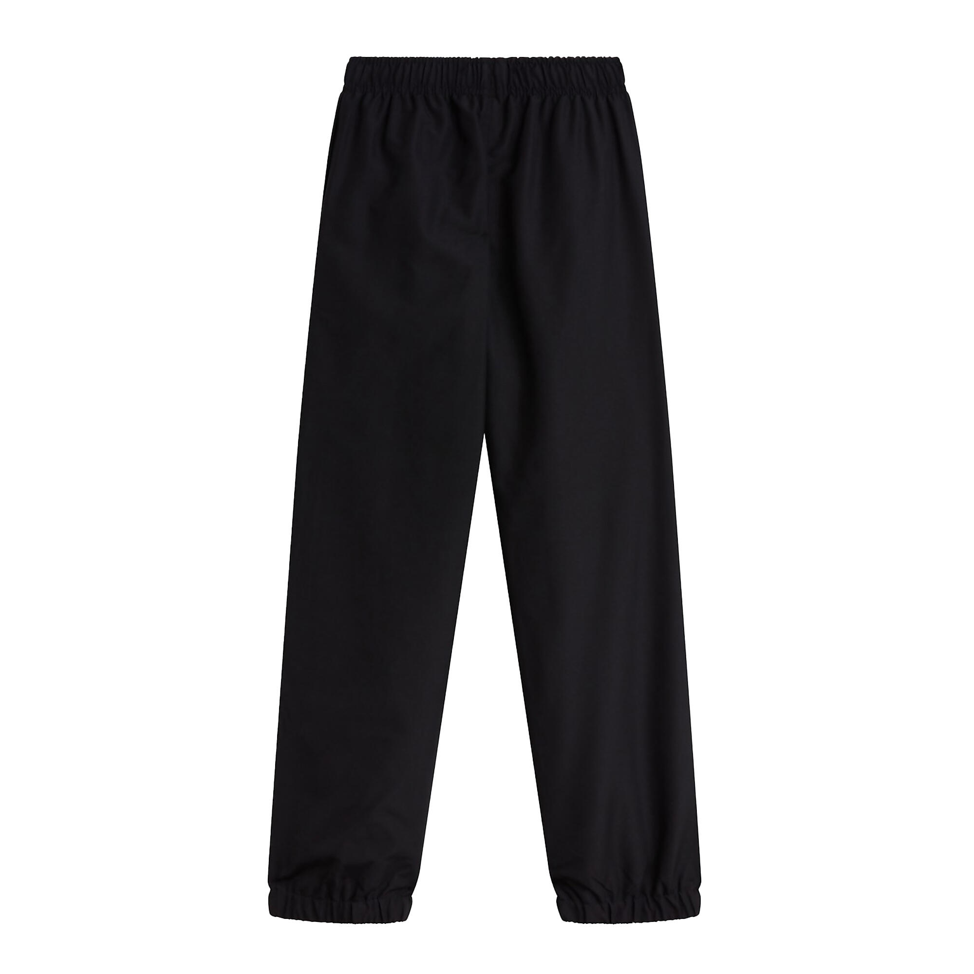 Childrens/Kids Stadium Cuffed Ankle Jogging Bottoms (Black/White) 2/3