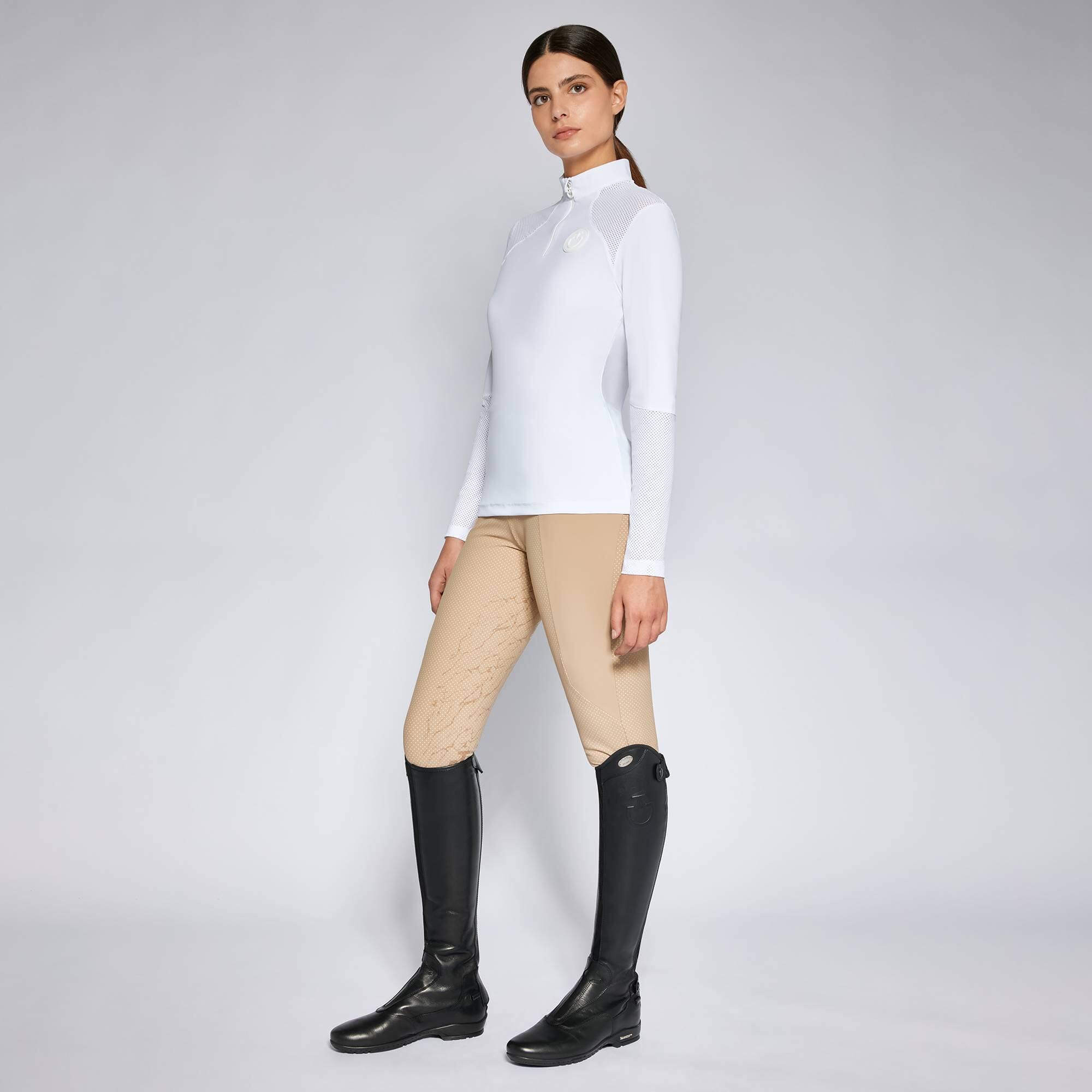Polo de concours manches longues Perforated insert - CAVALLERIA TOSCANA 1/3