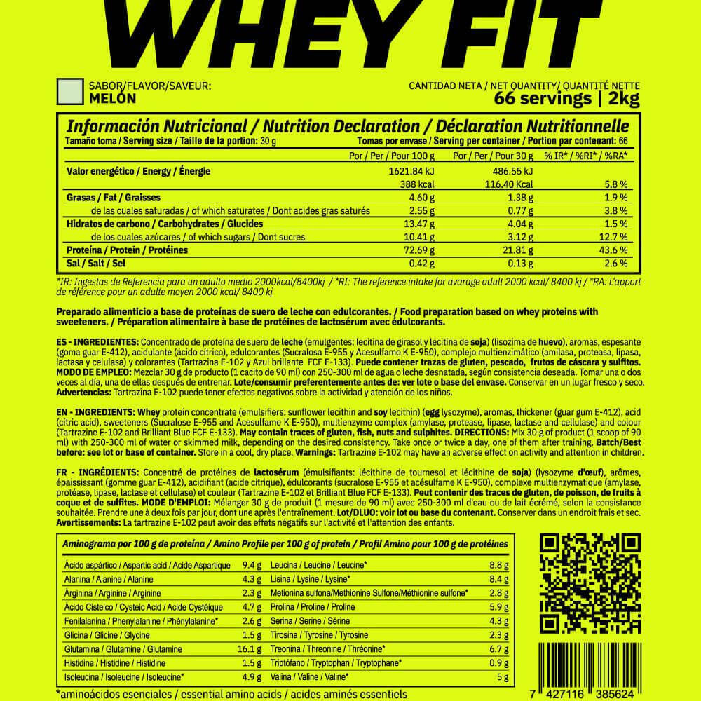 Whey fit - 2kg Melon de MASmusculo 4/4