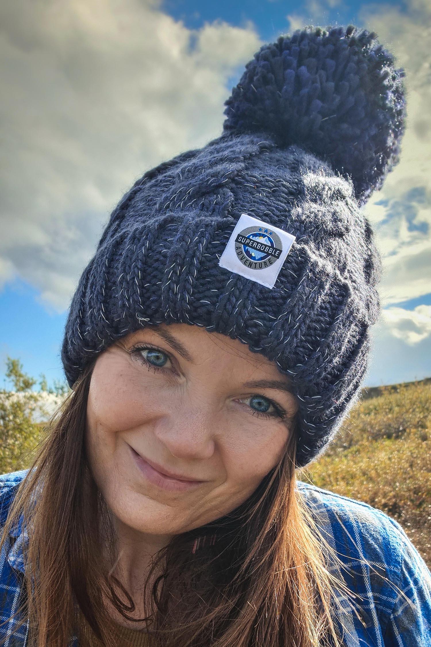 SWIMZI Deep Navy Cable Knit Hat