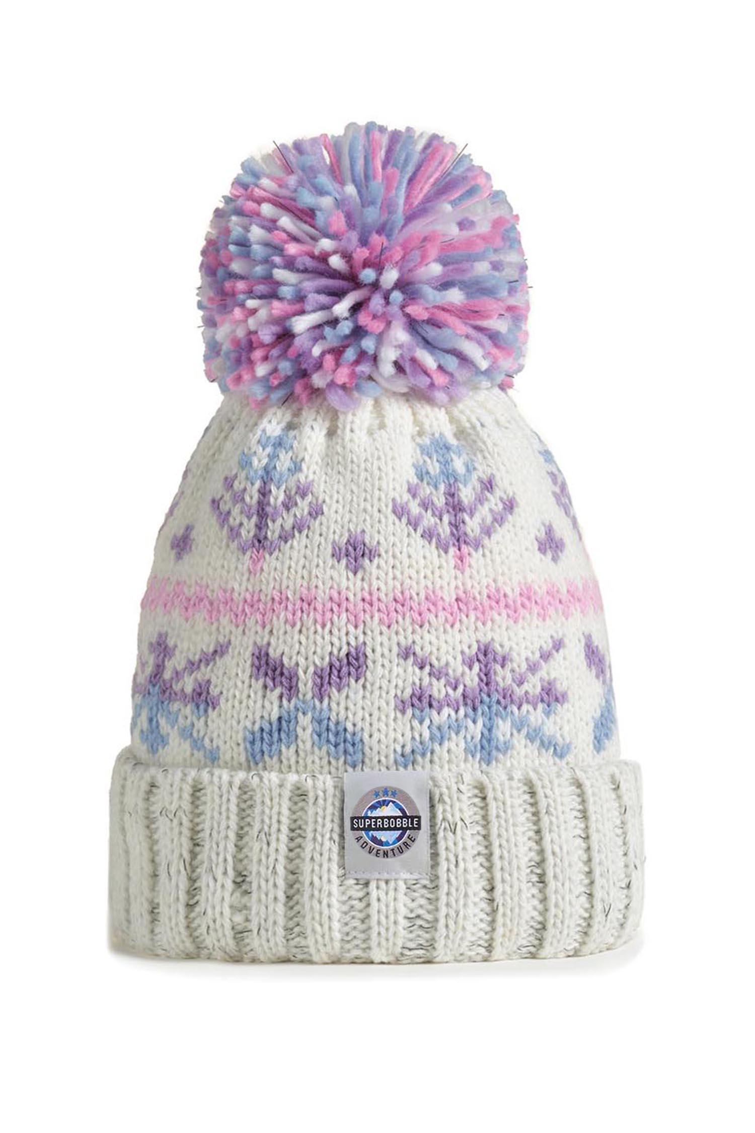 Kids Pastel Ice Crystal Nordic Knit Hat SWIMZI Decathlon