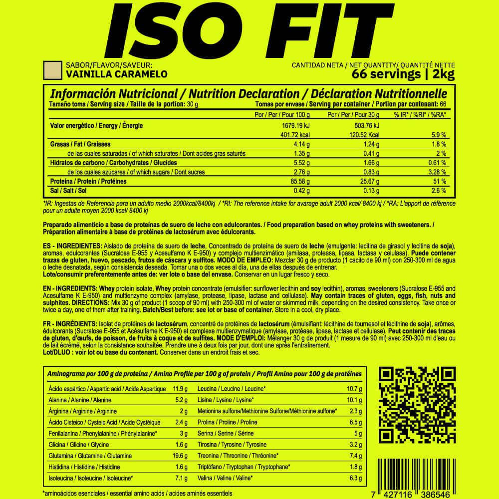 Iso fit - 2kg Vanille Caramel de MASmusculo 4/4
