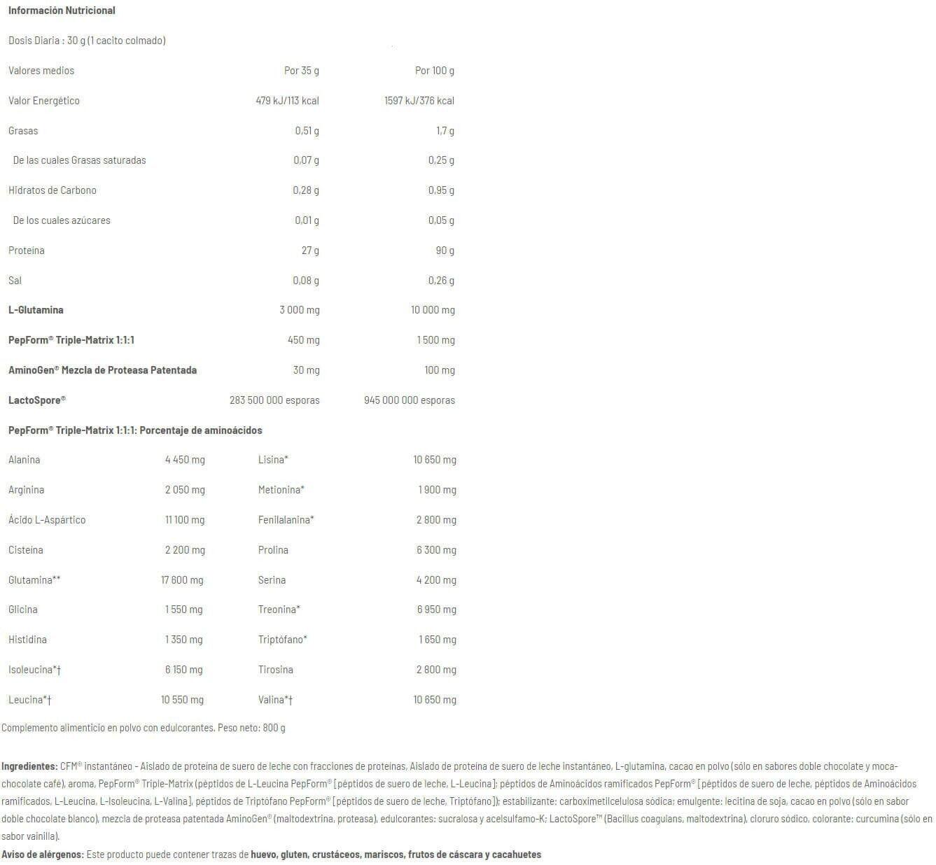Iso HD 90 CFM Protein 1.8 Kg Chocolate Blanco 5/5