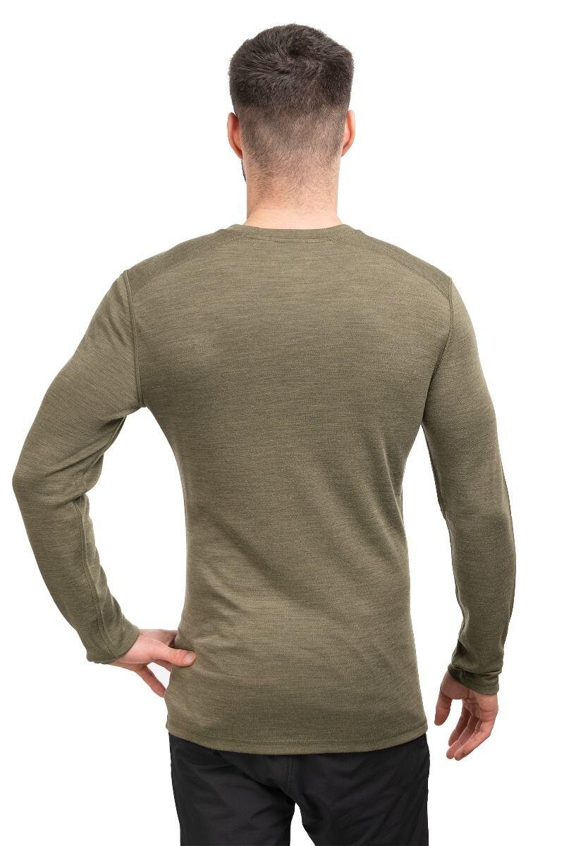 Maglia termica uomo Smartwool Classic Merino Base Layer Crew khaki M 2/3