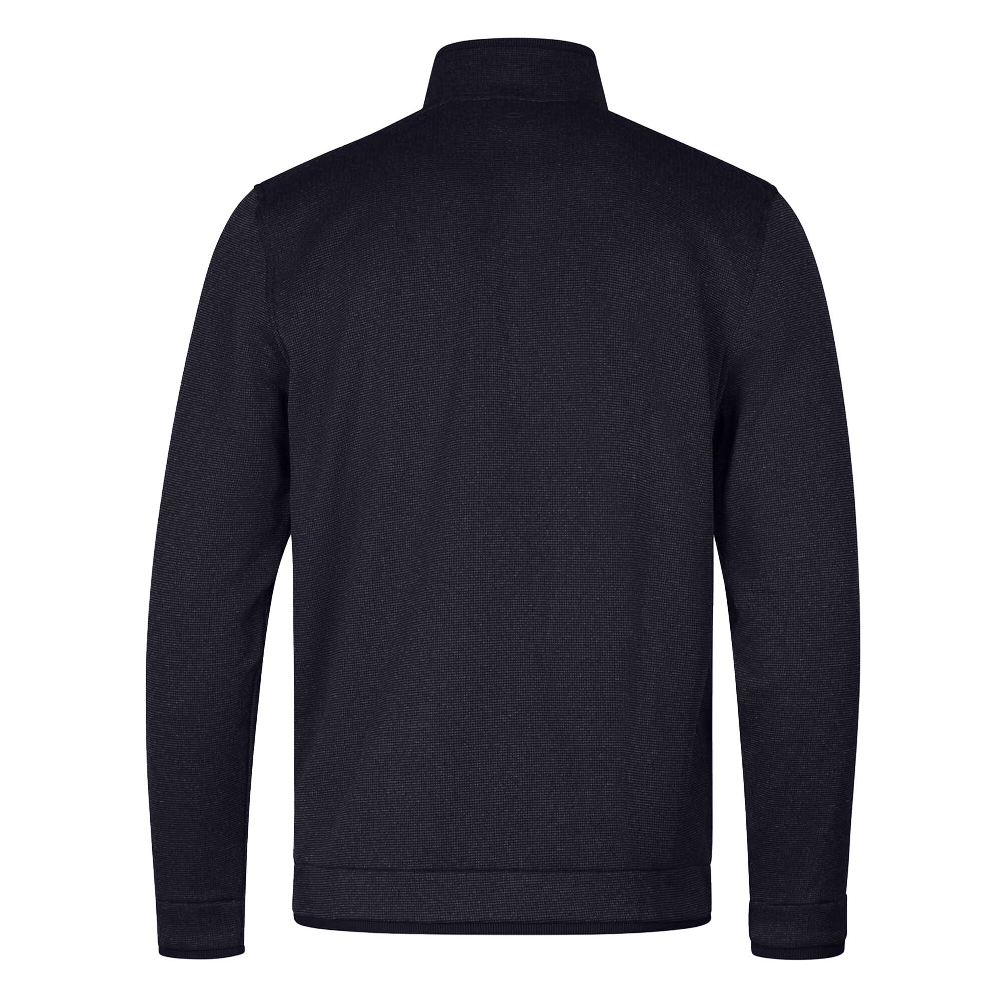 Maglia in pile da uomo Under Armour nera taglio regular con collo a tubo 2/4