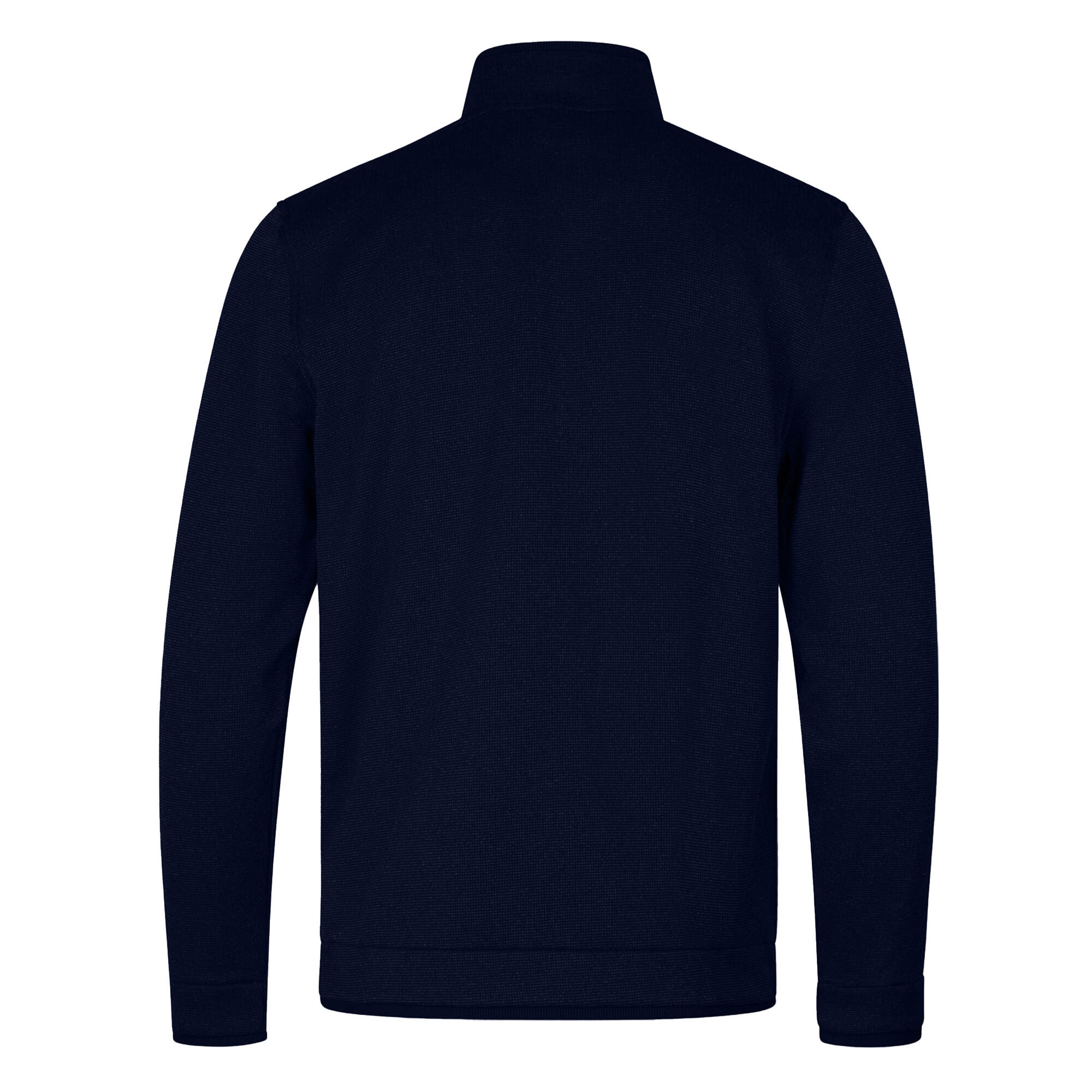 Mens Quarter Zip Fleece Top (Midnight Navy) 2/4