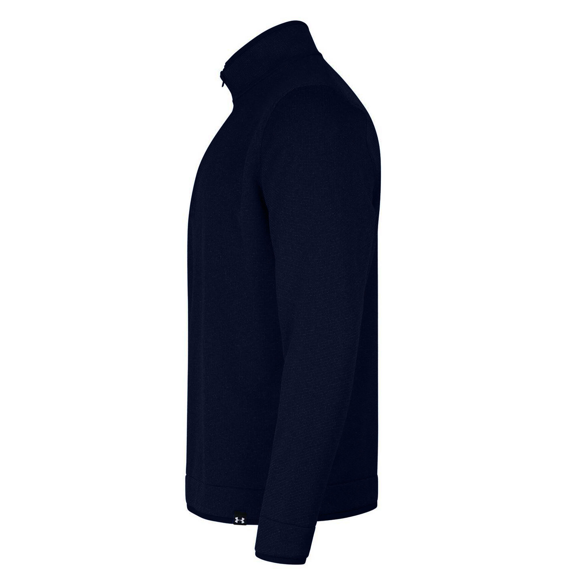 Mens Quarter Zip Fleece Top (Midnight Navy) 3/4