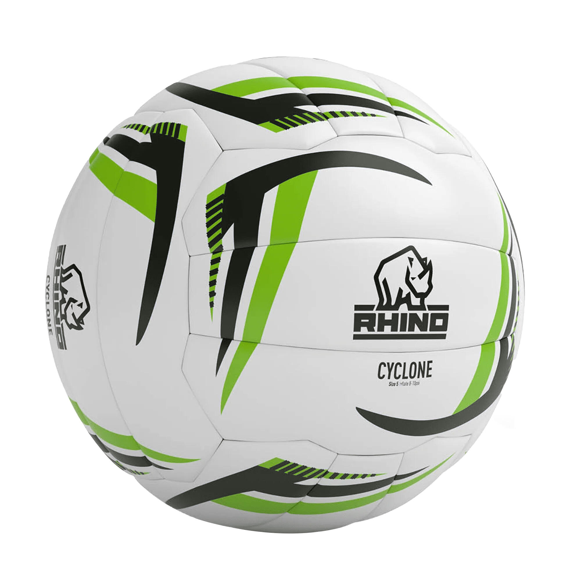Ballon De Netball CYCLONE (Blanc / Vert / Noir) 2/3