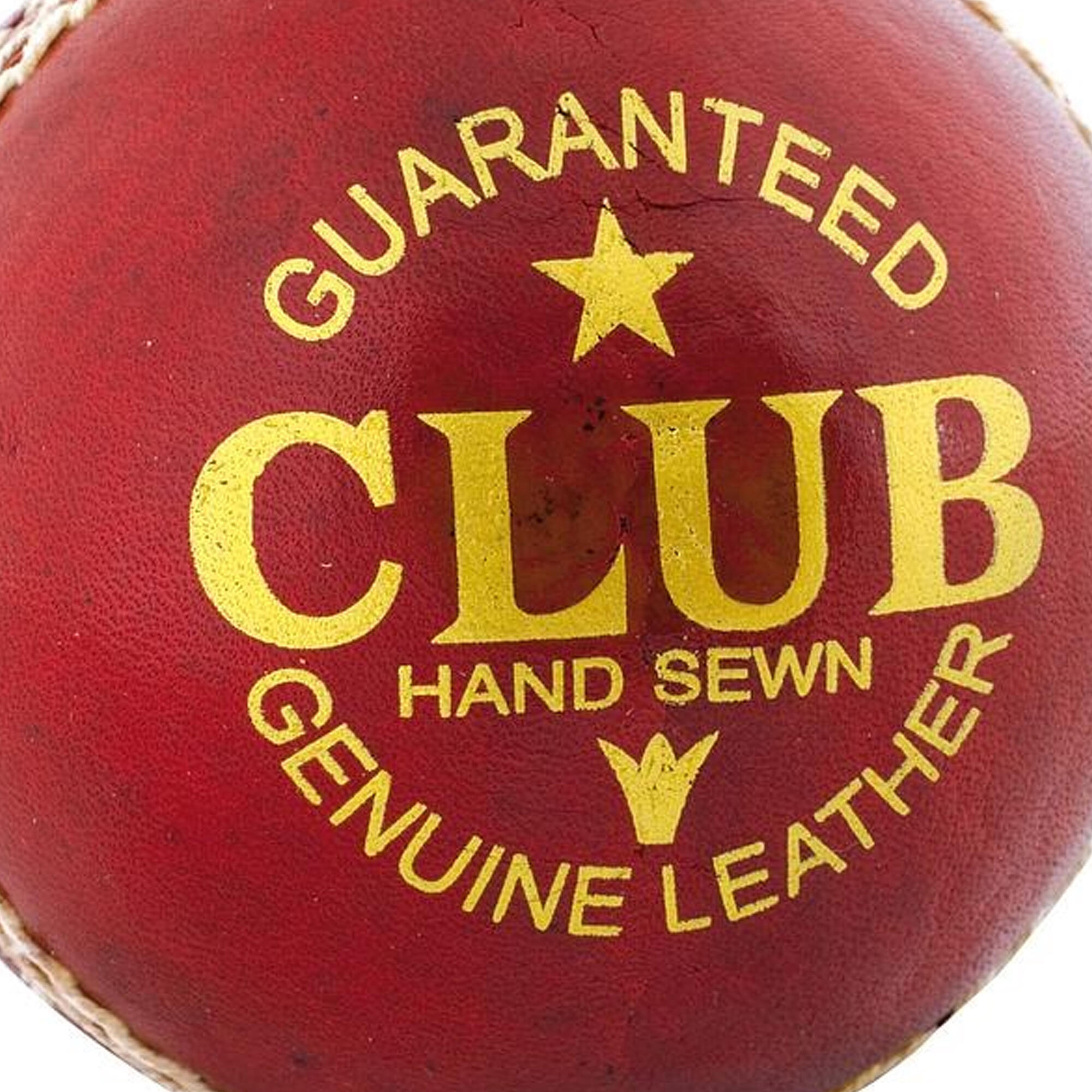 Mens Club Leather Cricket Ball (Red) 3/3