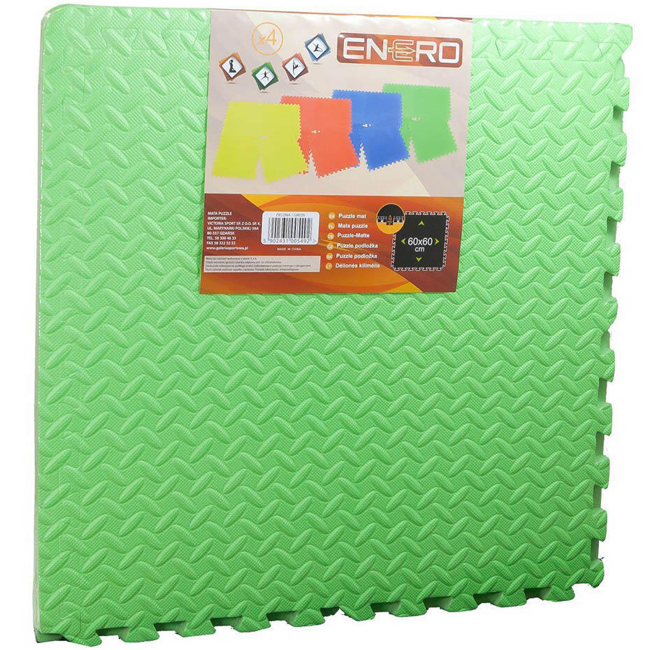 Mata puzzle piankowe Enero Eva 60x60x1,2 cm 4 sztuki zielona 1005492 2/2