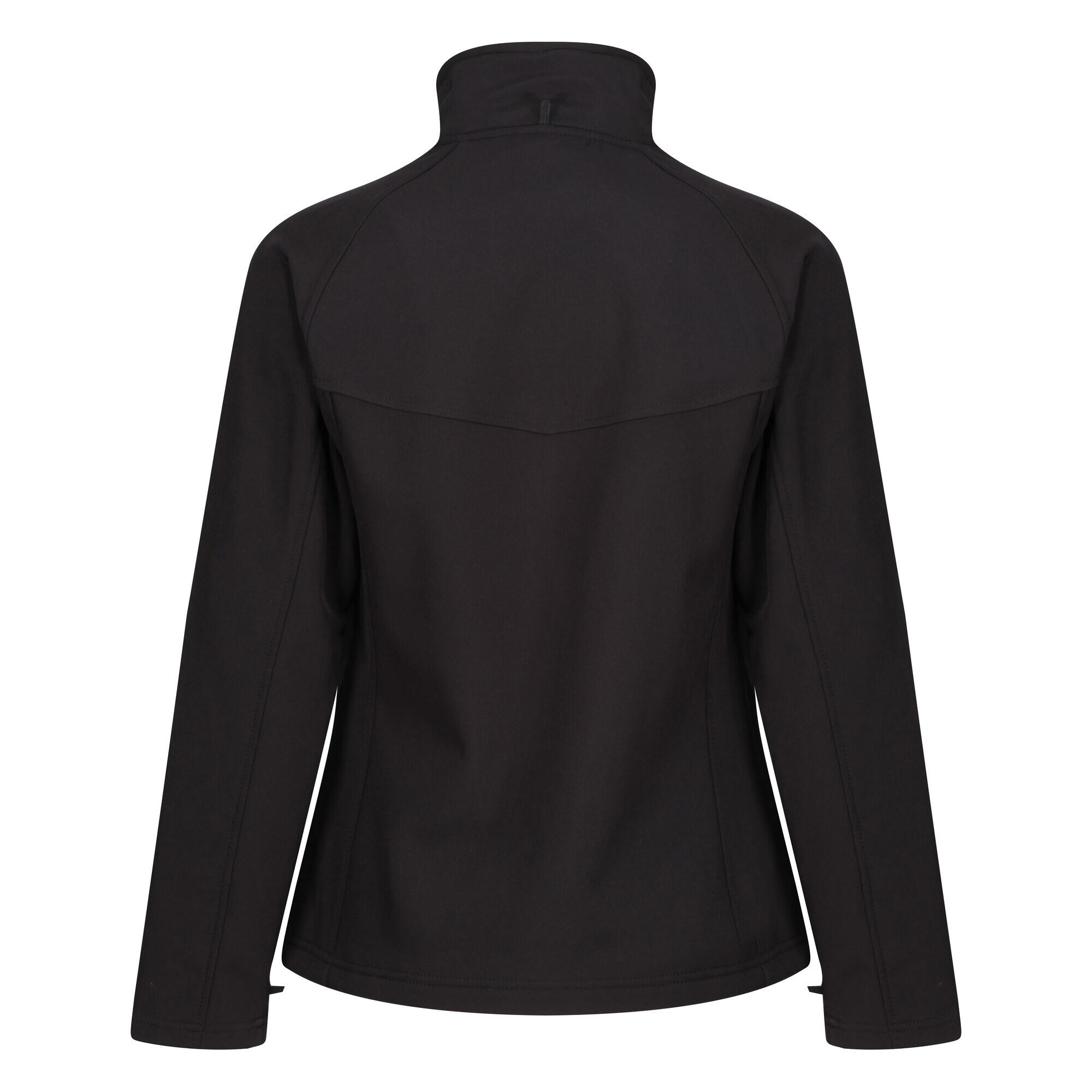 Ladies Uproar Softshell Wind Resistant Jacket (All Black) 2/3