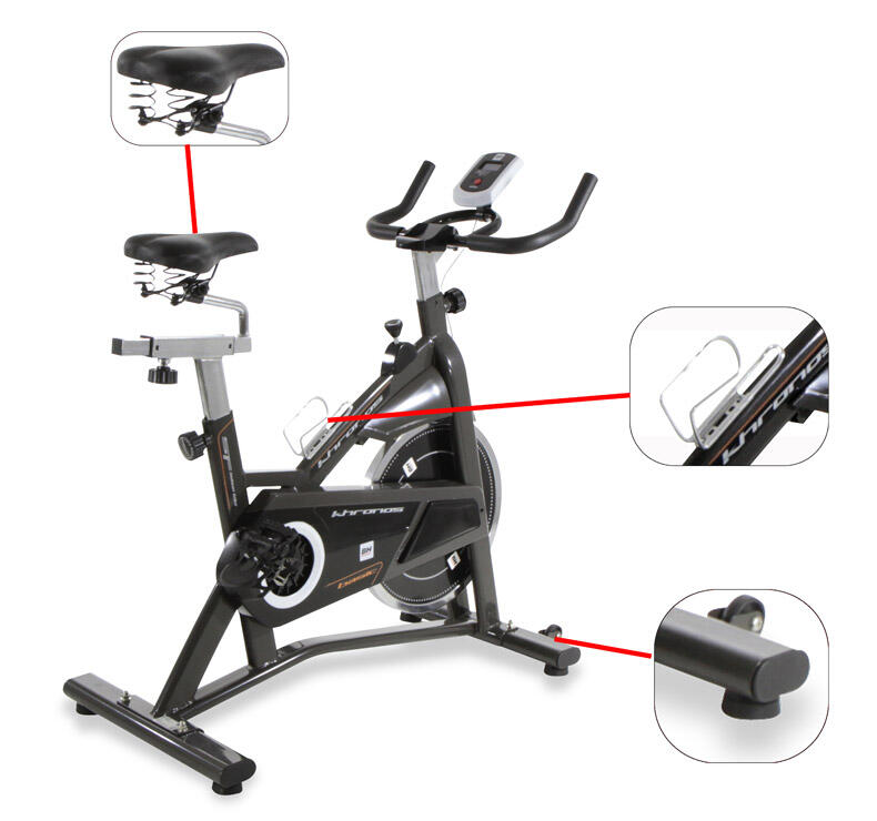 Vélo de cyclo indoor Khronos Basic II noir 3/5