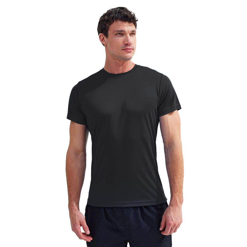 "Performance" TShirt, recyceltes Material für Herren Schwarz 2/2