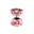 Diabolo - Mister Babache -  arlequin medium (nu) Blanc/rose