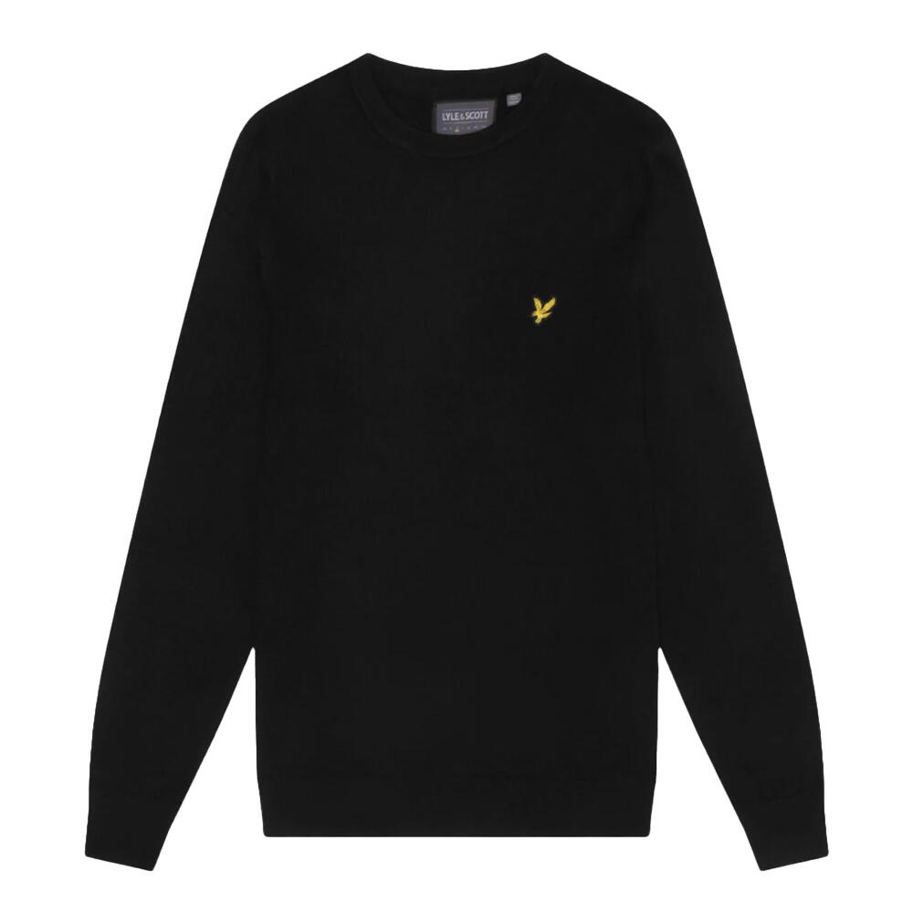 Mens Crew Neck Golf Jumper (Jet Black) 1/4