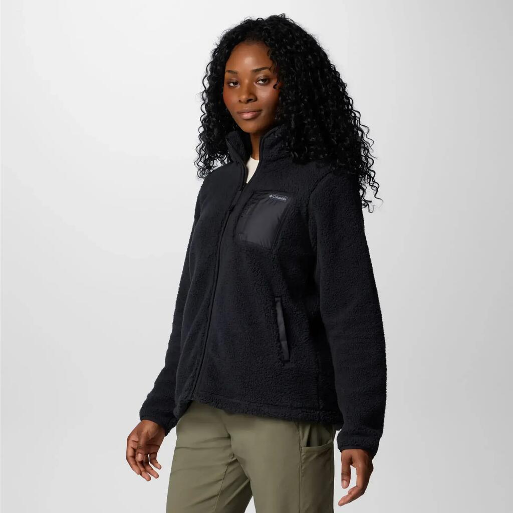 Womens/Ladies Full Zip Fleece Jacket (Black)