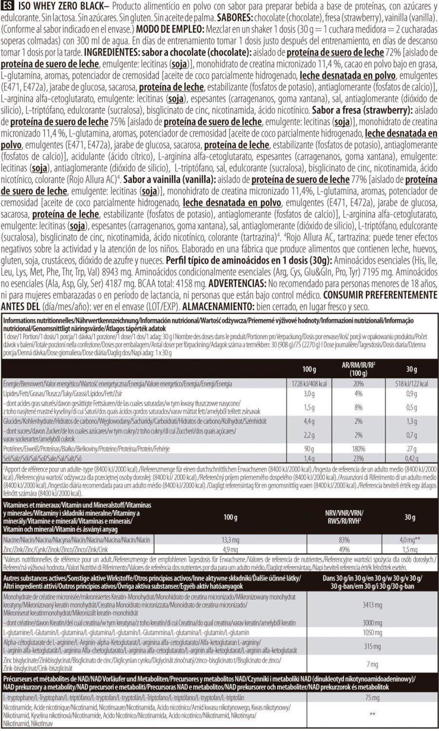 Iso Whey Zero Black proteína en polvo 908gr. Chocolate BioTech USA 5/5