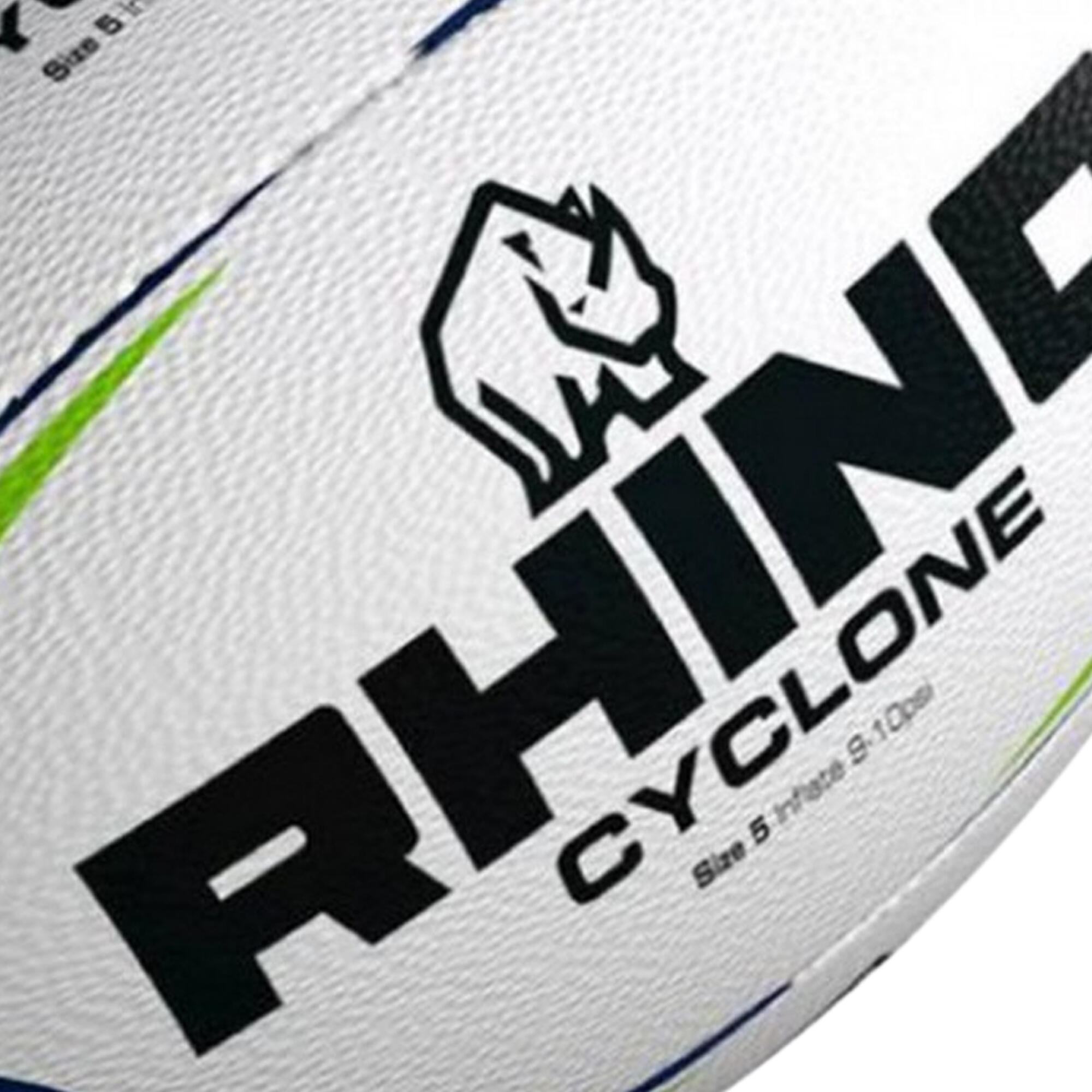 Ballon De Rugby CYCLONE (Blanc) 3/3