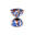 Diabolo - Mister Babache -  arlequin medium (nu) Blanc/rouge/bleu