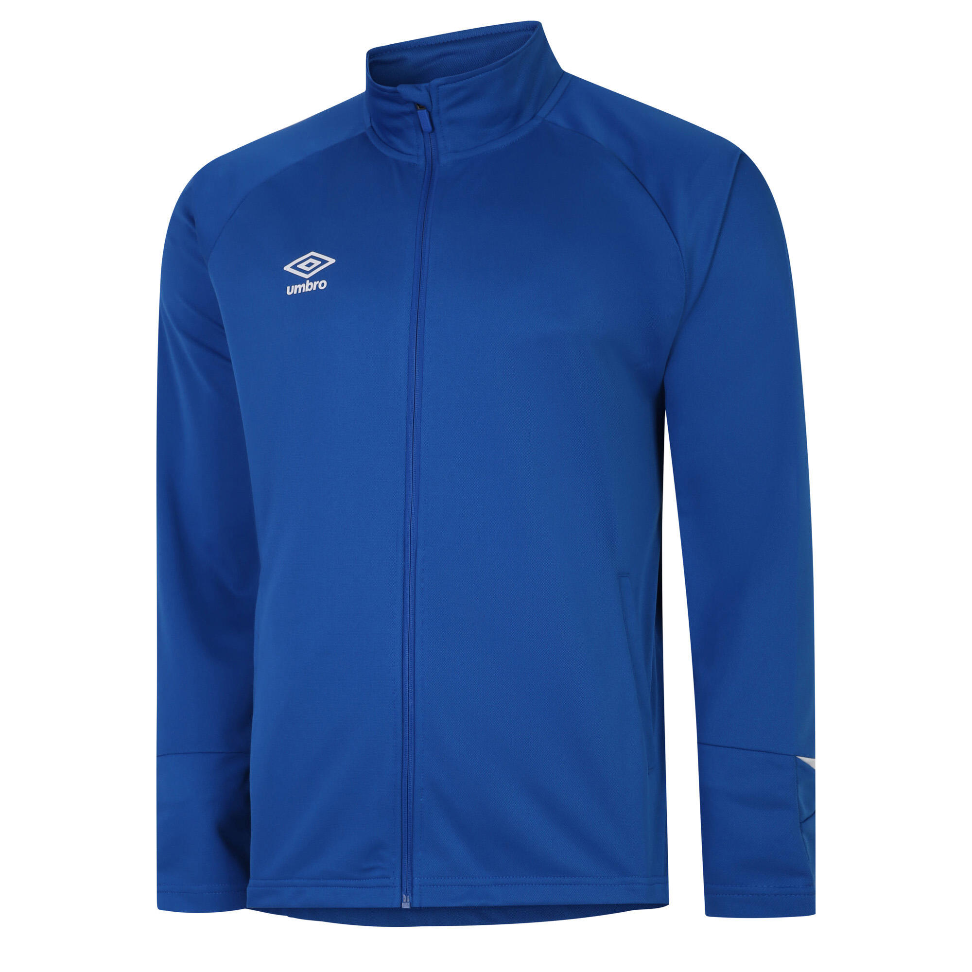 UMBRO Mens Total Training Knitted Track Jacket (Royal Blue/White)