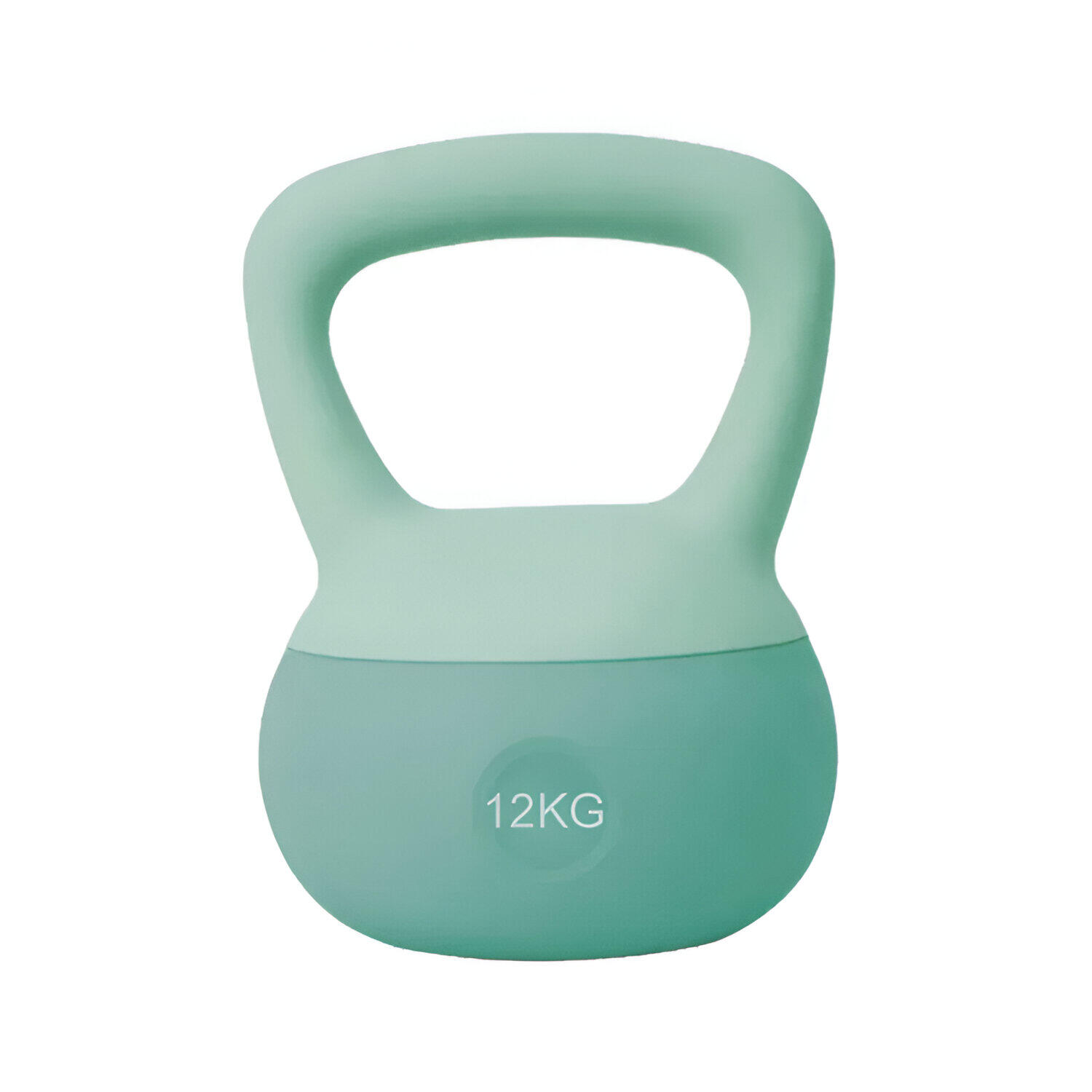 Kettlebell Pesa Rusa PVC Suave Elástico 12 kg Verde Fitness 2/3