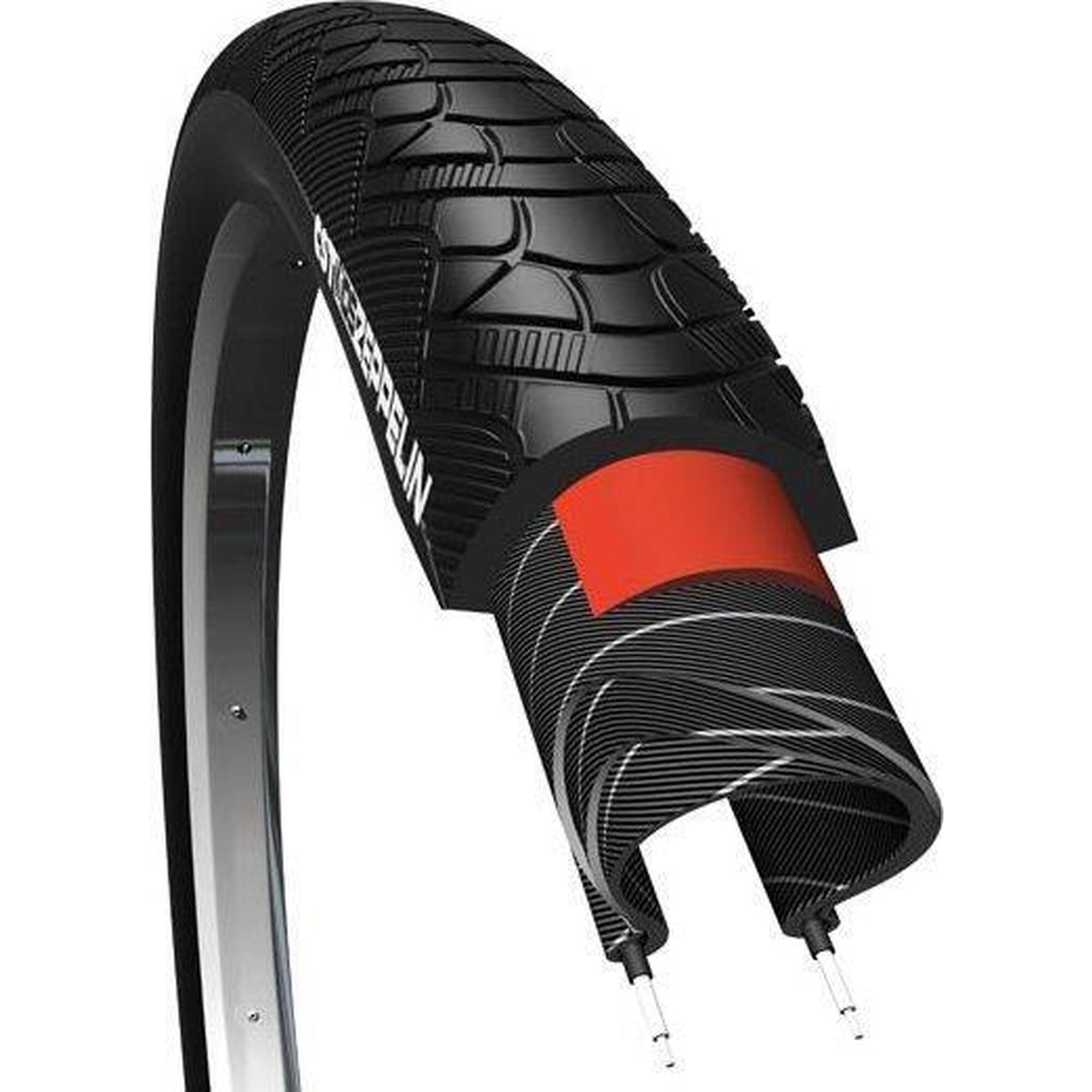 Cst - Pneu Zeppelin 28 X 2.00" / 50-622mm Anti-crevaison - Noir Avec Reflet - Pneu - Noir - Decathlon