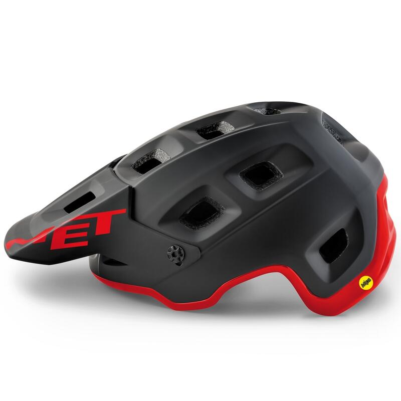 Casco Ciclismo Mtb Met Terranova Negro-Rojo