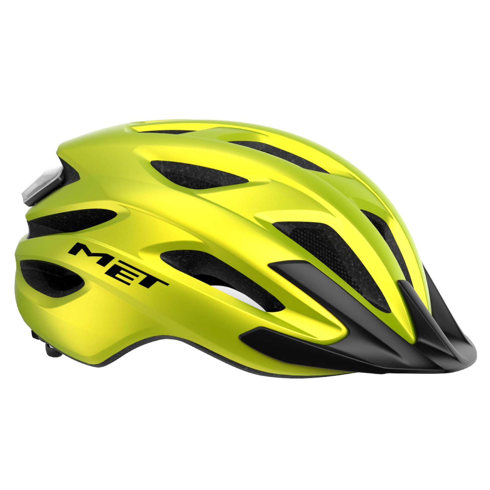 Casque MET Crossover Mips Lime Jaune Metallic Mat 2/4