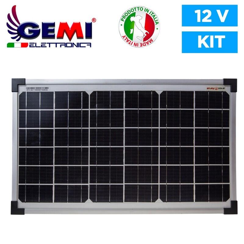 Elettrificatore Con Pannello Solare Doppia Alimentazione 12V (A Batteria)/220V 2/4
