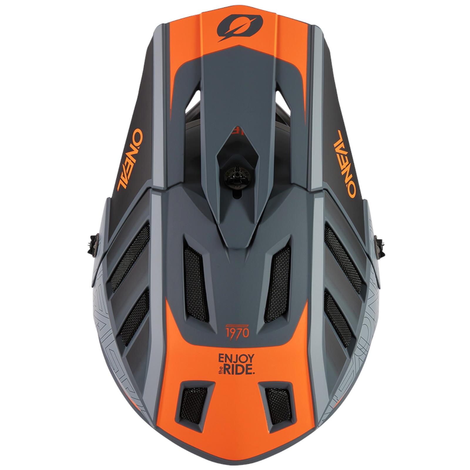 Capacete integral O'Neal Backflip Eclipse V24 Cinzento / Laranja 6/6