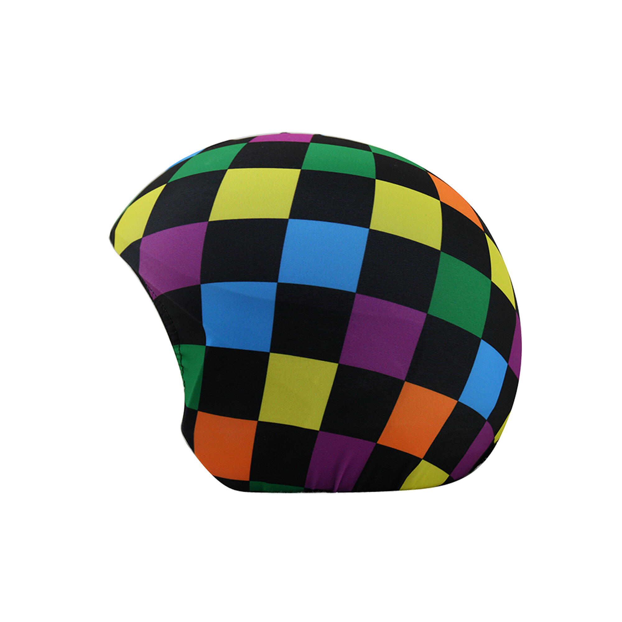 Housse de casque fantaisie-Coolcasc-Petits carrés-Taille unique 2/2