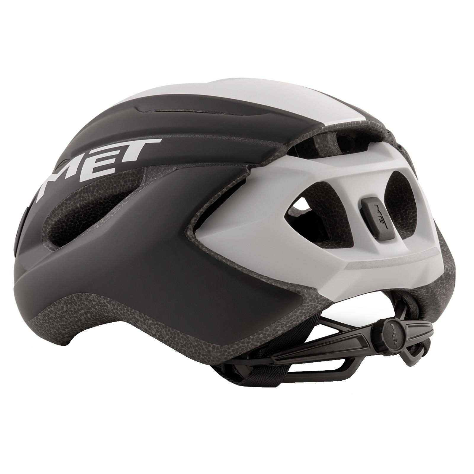 Casque de Route MET Strale Noir|Blanc|Panneau 2/4
