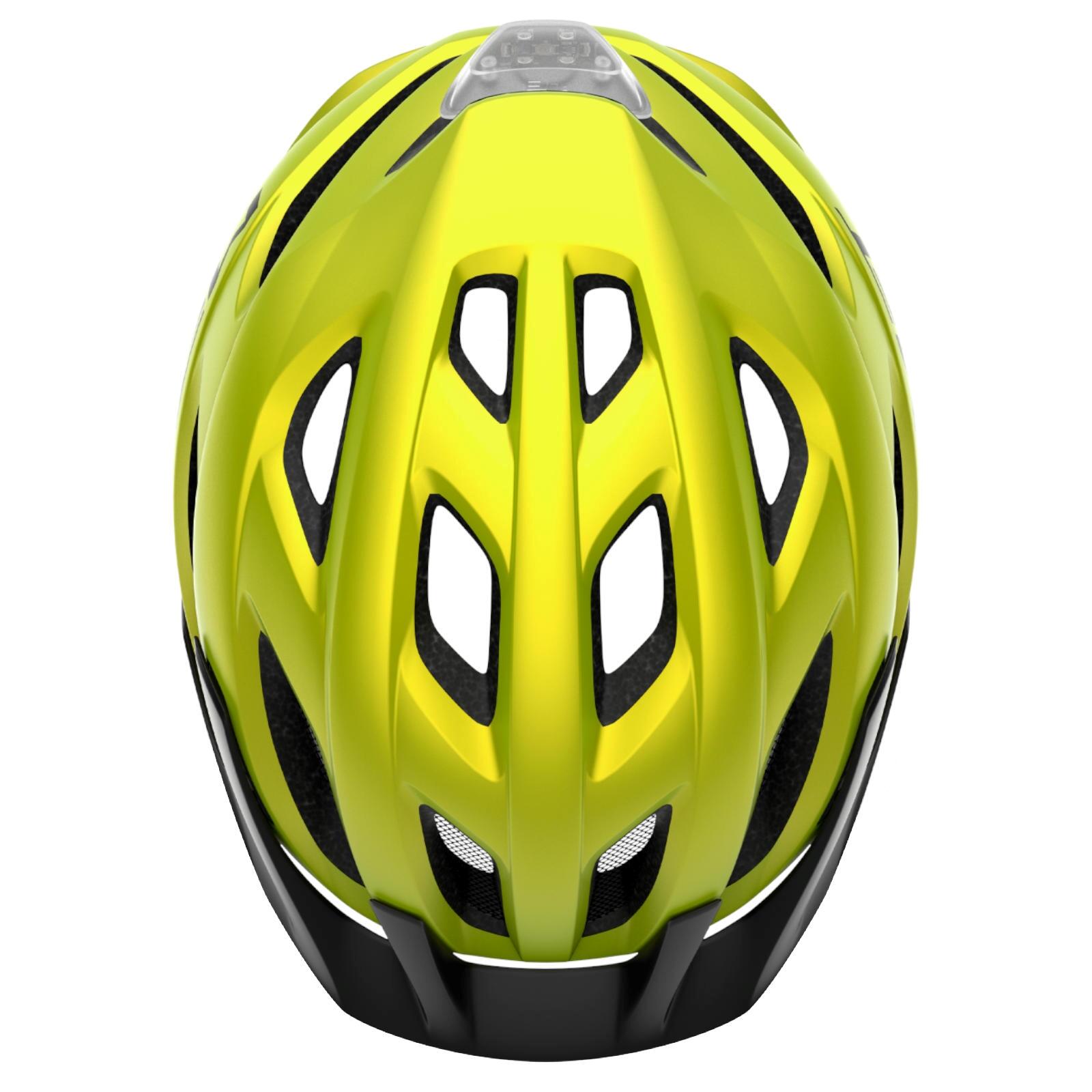 MET Crossover Helmet Lime Yellow Metallic Matt 4/4