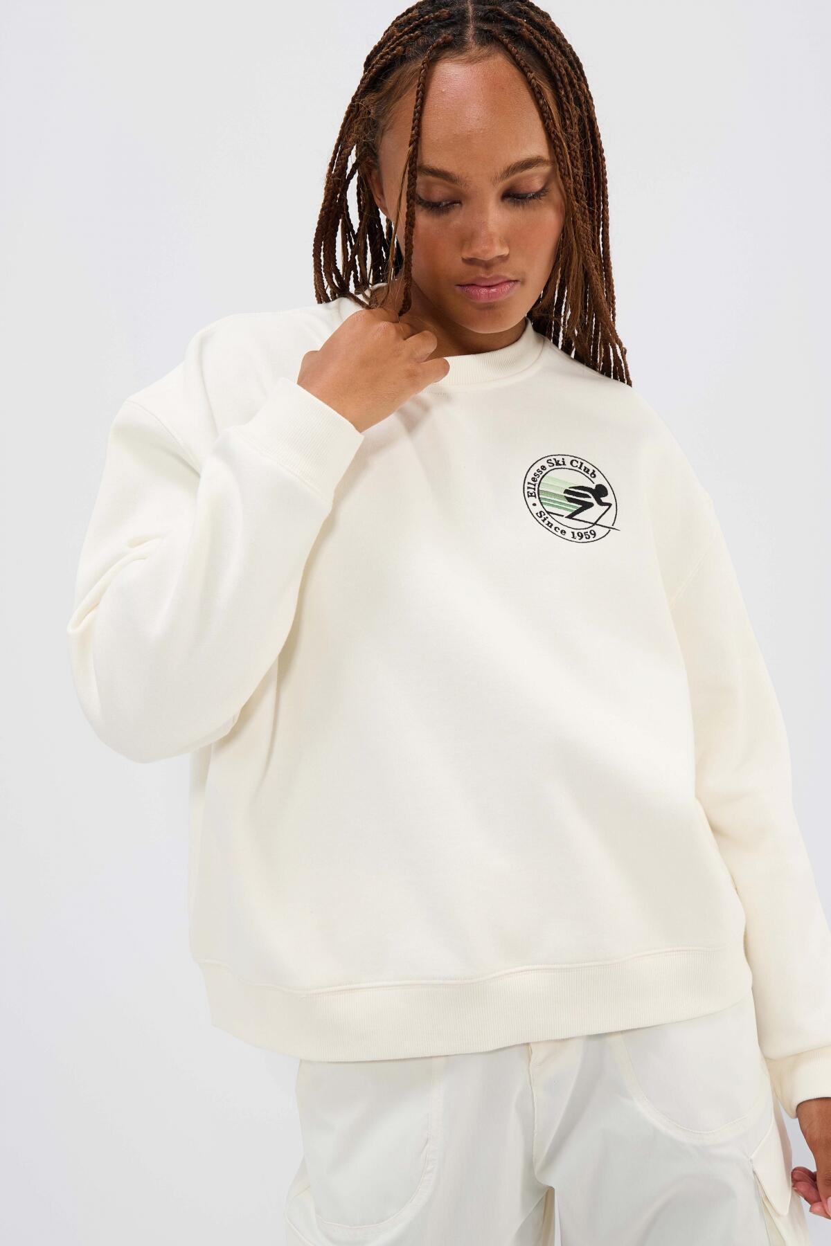 Sudaderas jerseys polares para Mujer Ellesse Areski crew  Blanco 5/7