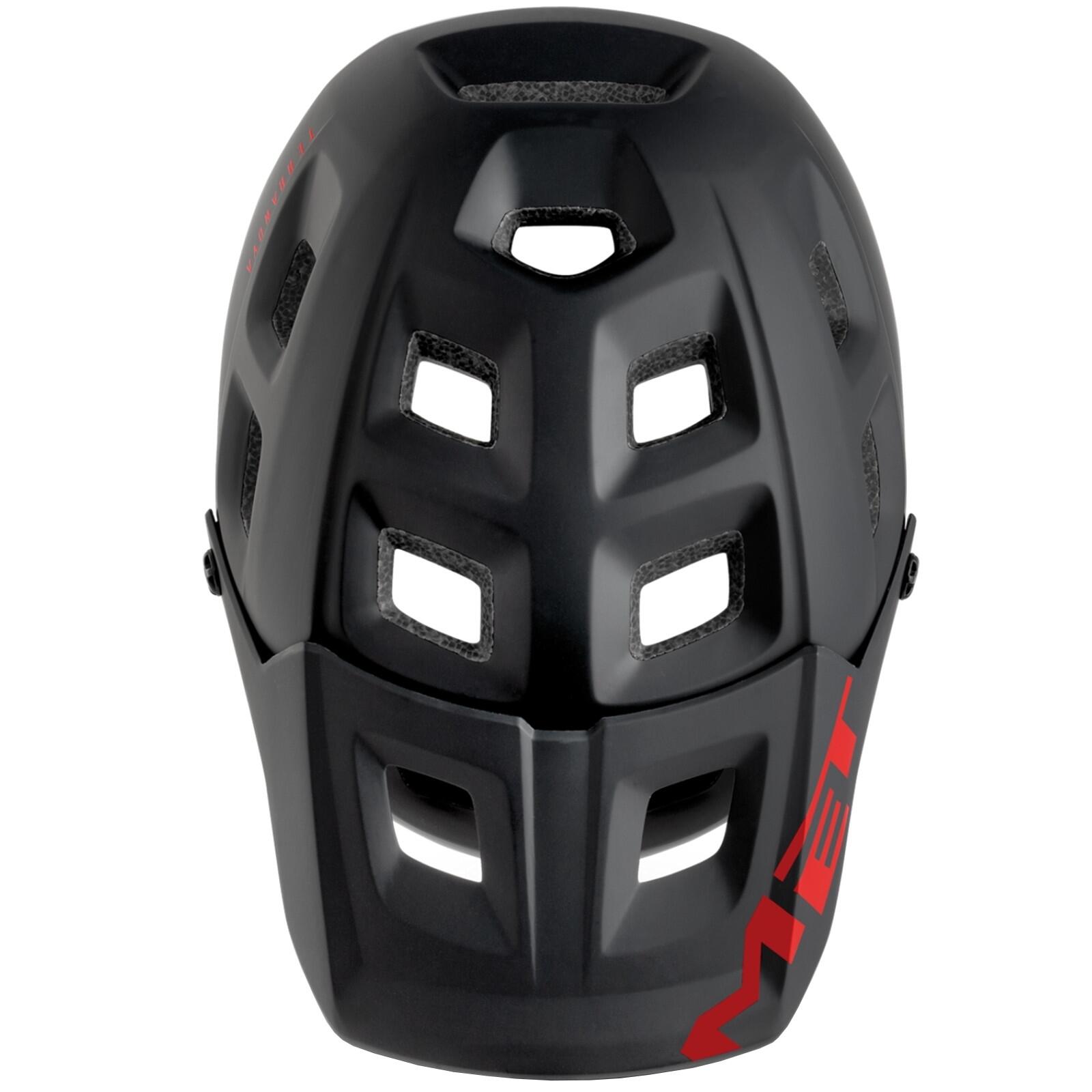 Casco MET Terranova nero rosso opaco brillante 4/7
