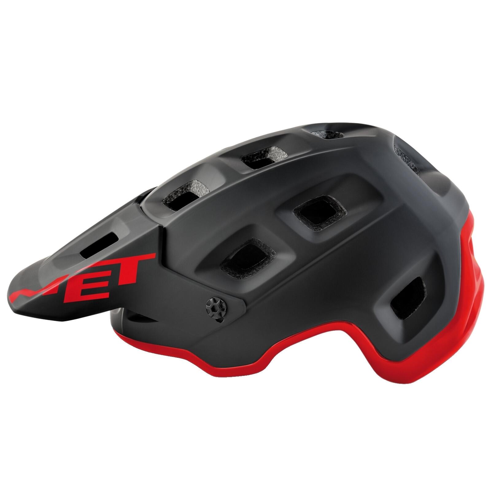 Casco MET Terranova nero rosso opaco brillante 2/7