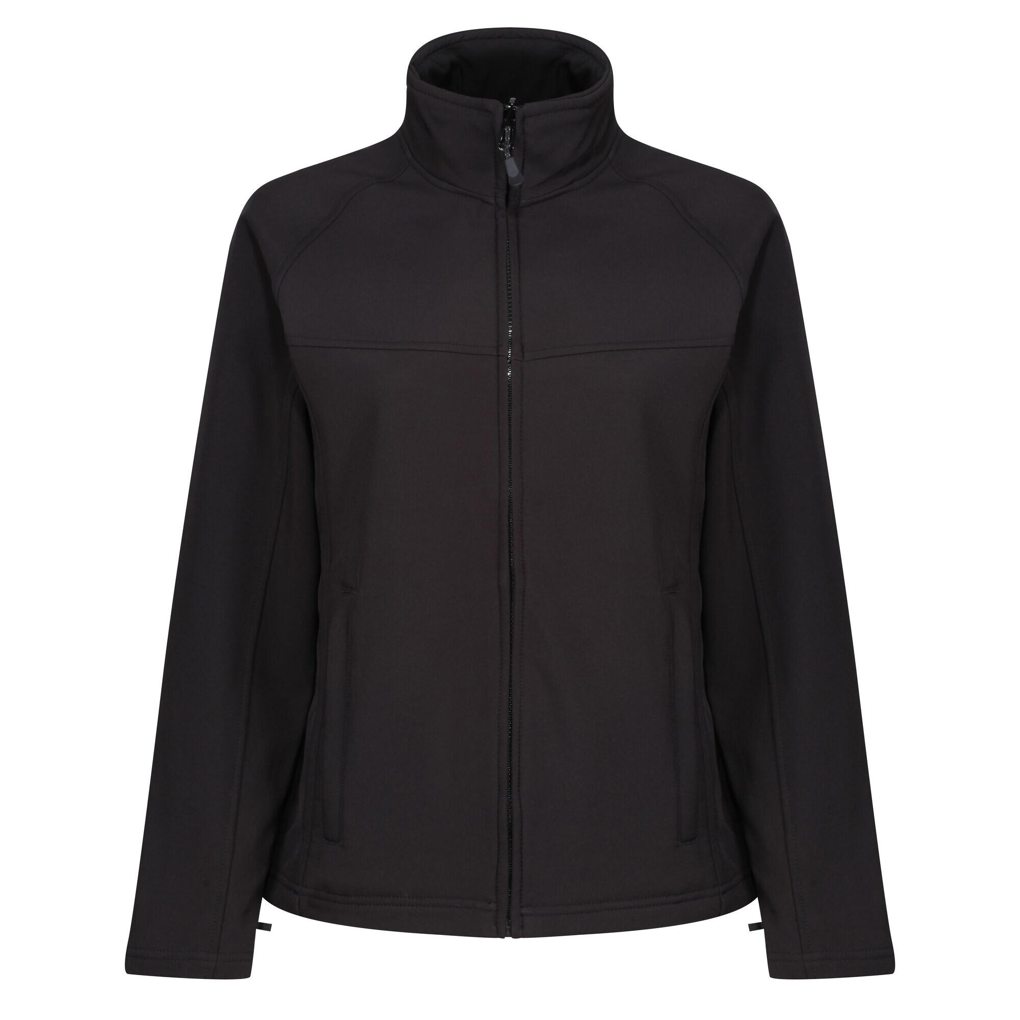 REGATTA Ladies Uproar Softshell Wind Resistant Jacket (All Black)