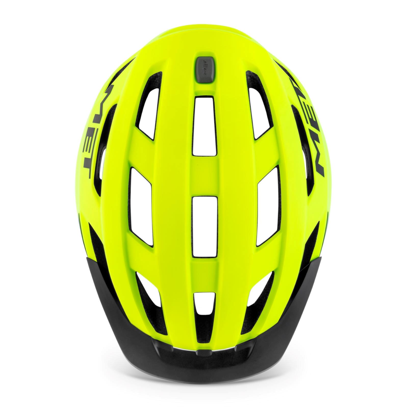 Casque Allroad MET avec visière amovible - Jaune mat 4/5