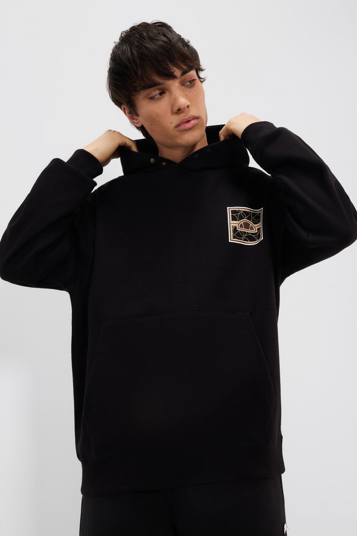 Moletom Ellesse Modelo Bareli Hoody Cor Preto 5/5