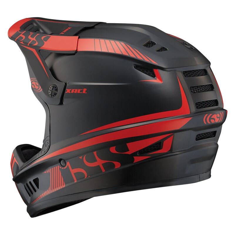 Casque Xact Fullface - noir/rouge fluo