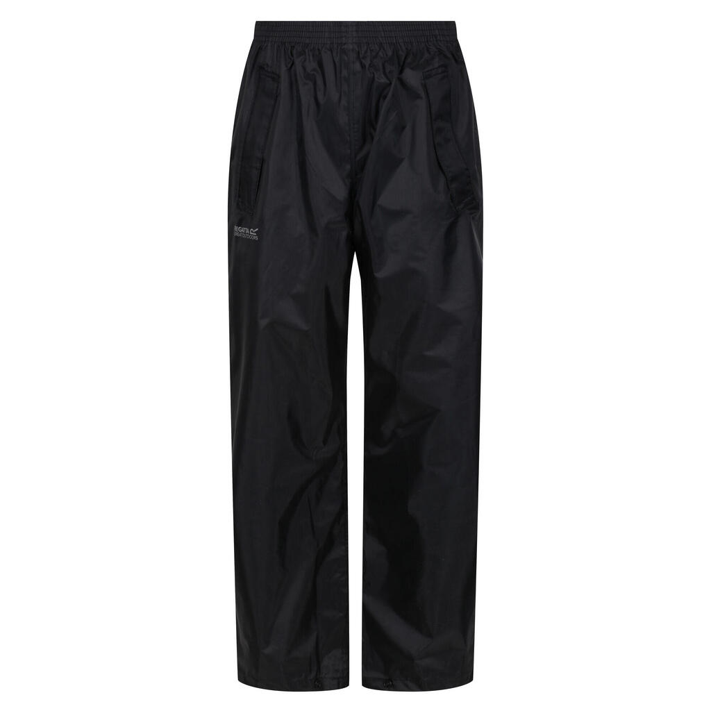 Childrens/Kids Waterproof Over Trousers (Black)