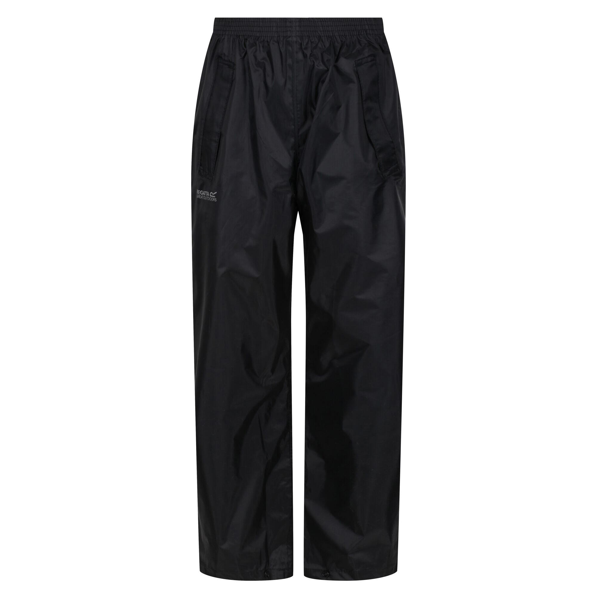 REGATTA Childrens/Kids Waterproof Over Trousers (Black)