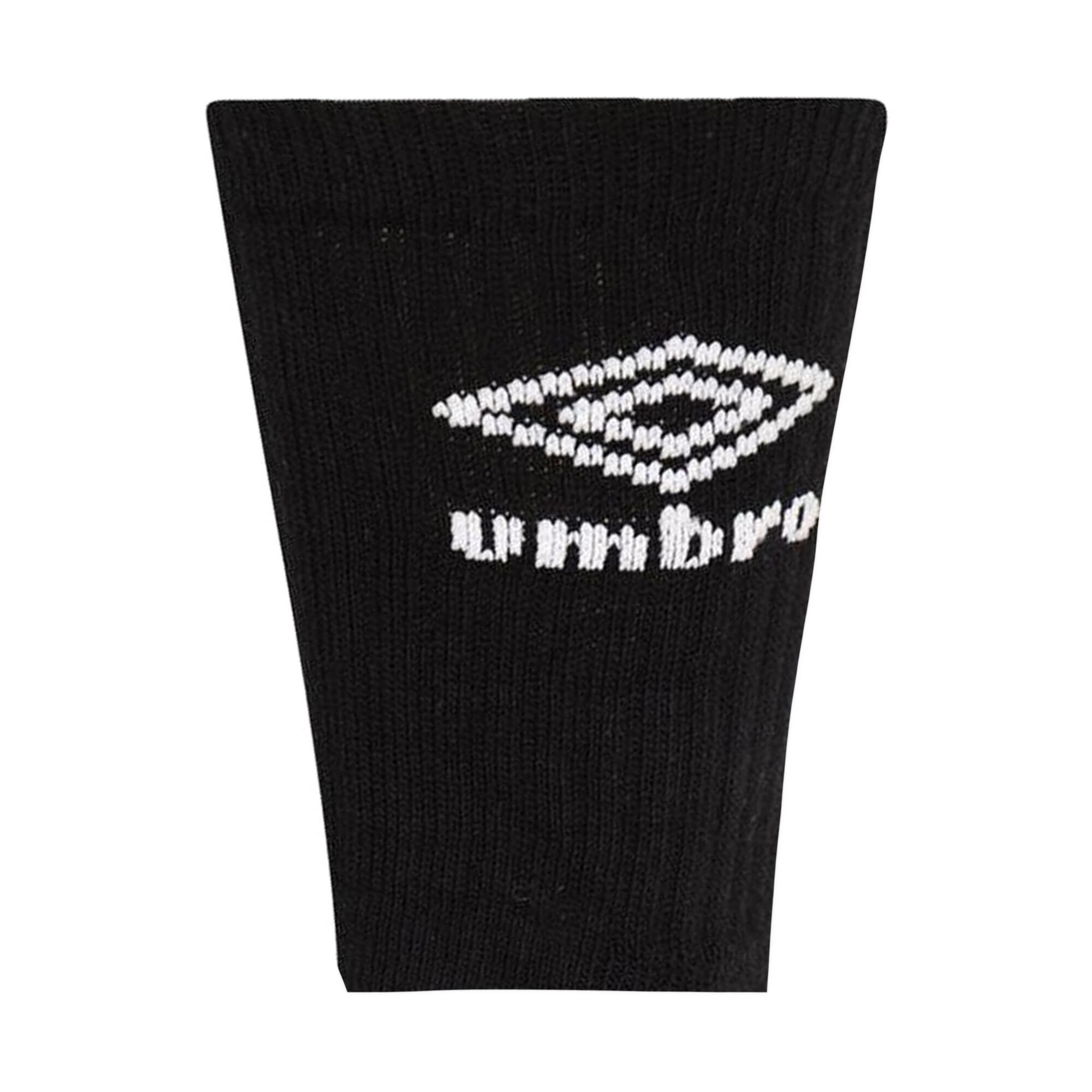 Childrens/Kids Logo Sports Socks (Pack of 3) (Black/White) 2/2