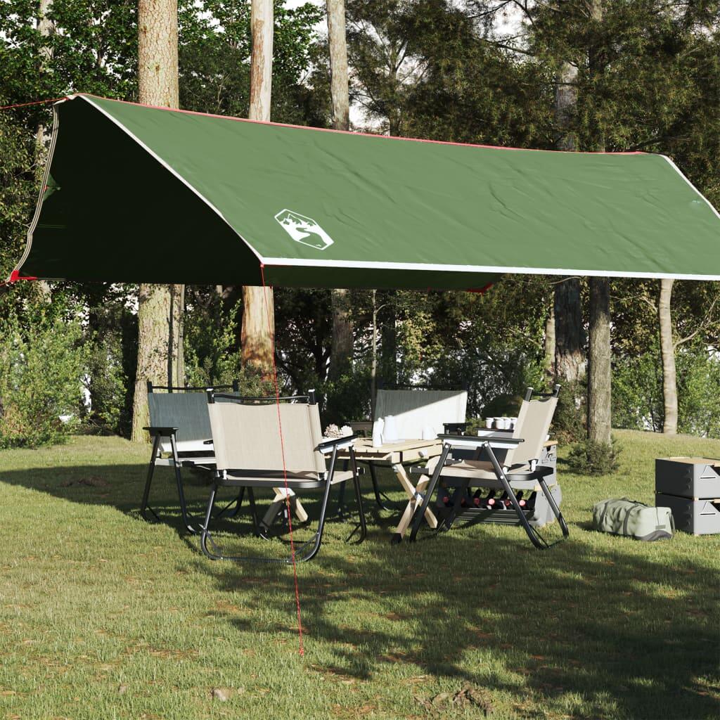 Lona de campismo 500x294 cm impermeável verde