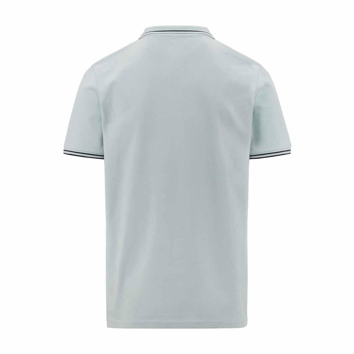 Polo de Manga Curta Homem Kappa Logo Ezio Slim. Cinzento celeste 4/5
