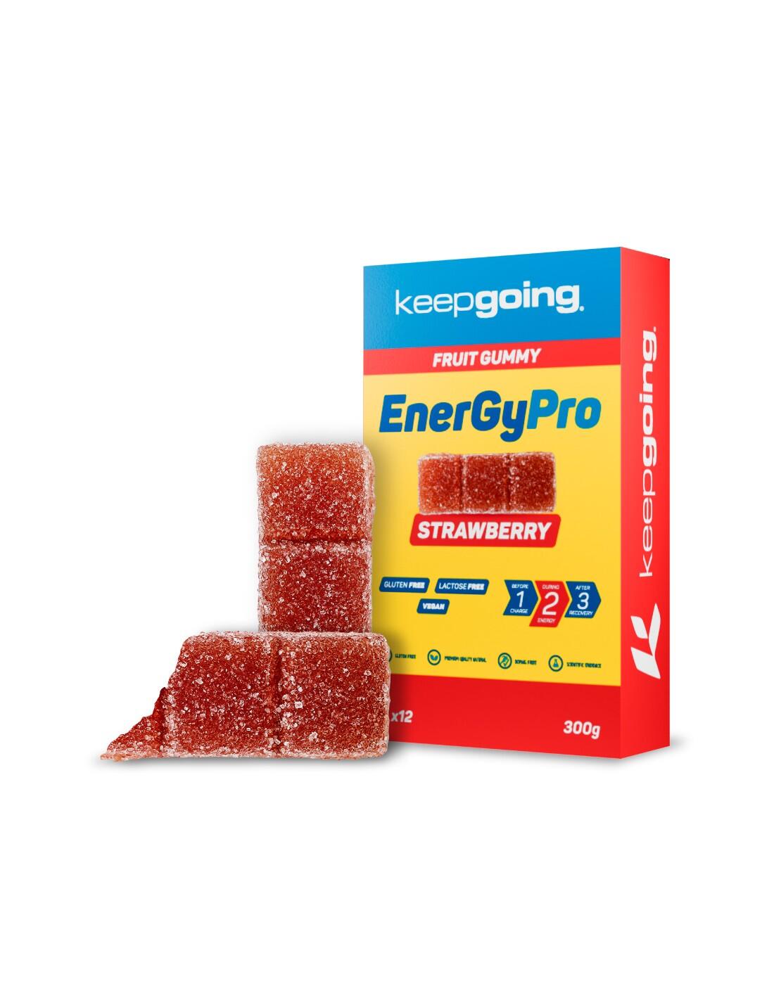 Gominolas energéticas de textura Jelly "EnerGyPro Gummy" Sabor fresa 300g 4/6