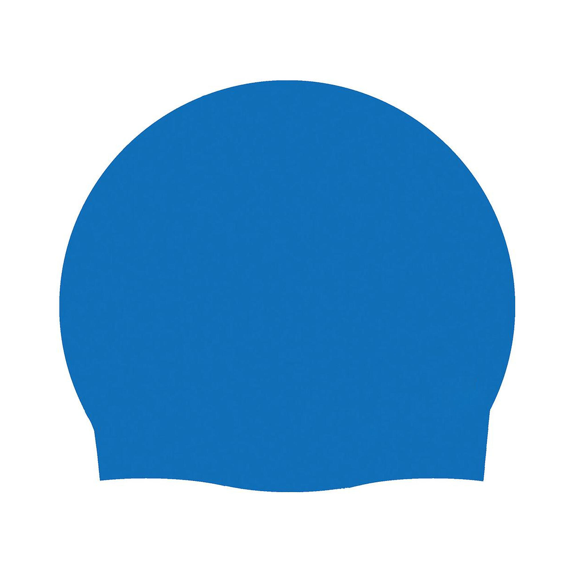 Unisex Adult 3D Silicone Swim Cap (Blue) 2/4