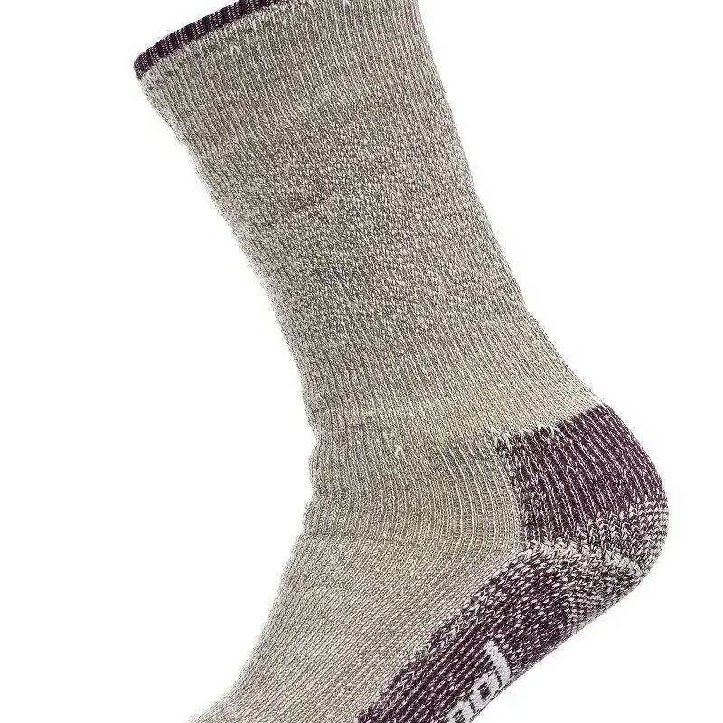 Women's Mountaineer Classic Maximum Cushion Merino Hiking Socks - Taupe/Plum